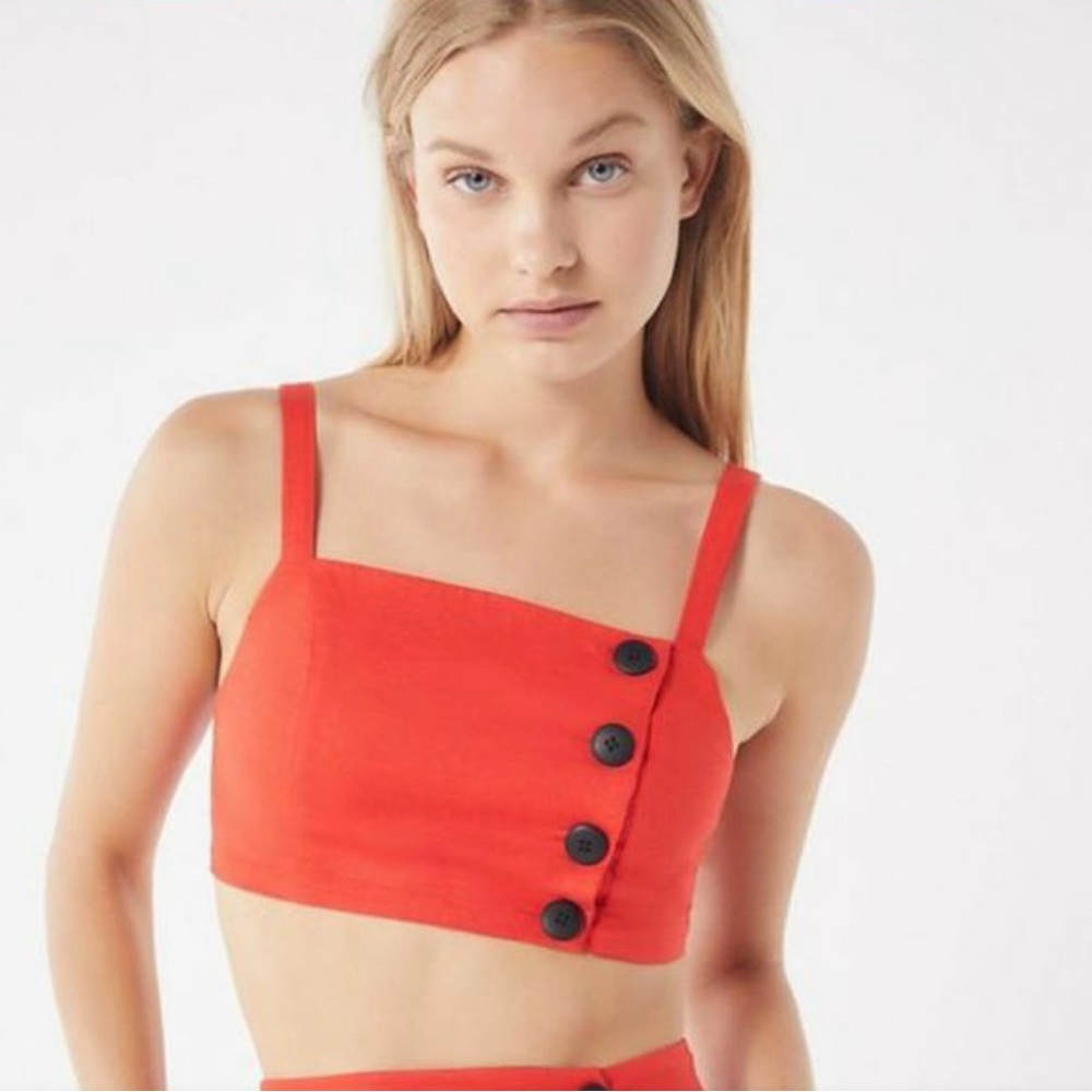 Urban Outfitters Amanda Button-Down Crop Top
